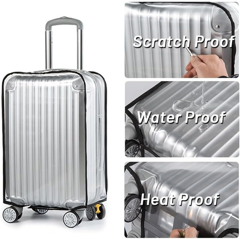 Clear Suitcase Cover – 20 22 24 26 28 30 Inch PVC Waterproof Luggage Cover – …