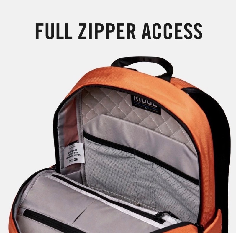 RIDGE COMMUTER BACKPACK COLLOR BASECAMP ORANGE MATERIAL BALLISTIC NYLON SIZE 18L gallery
