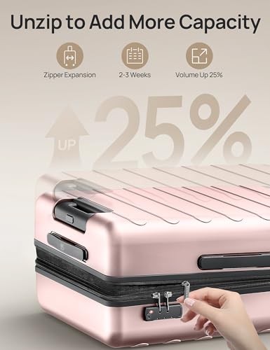 Medium Checked Luggage 24 Inch, Checking Checked 24-Inch 00-Pink (Expandable) gallery