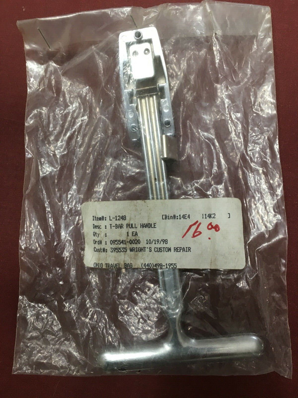 Replacement Luggage T-bar pull handle kit For Samsonite cases/bags in Chrome
