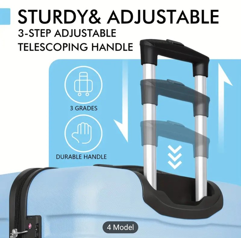 Luggage Hard Shell Lightweight Suitcase PC ABS with 4 Universal Wheels TSA Lock gallery