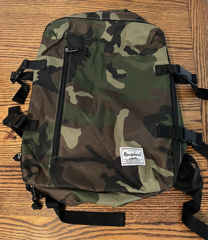 CAMO Rangeland Backpack Lightweight Travel Laptop Pocket Meets ISTA Standards