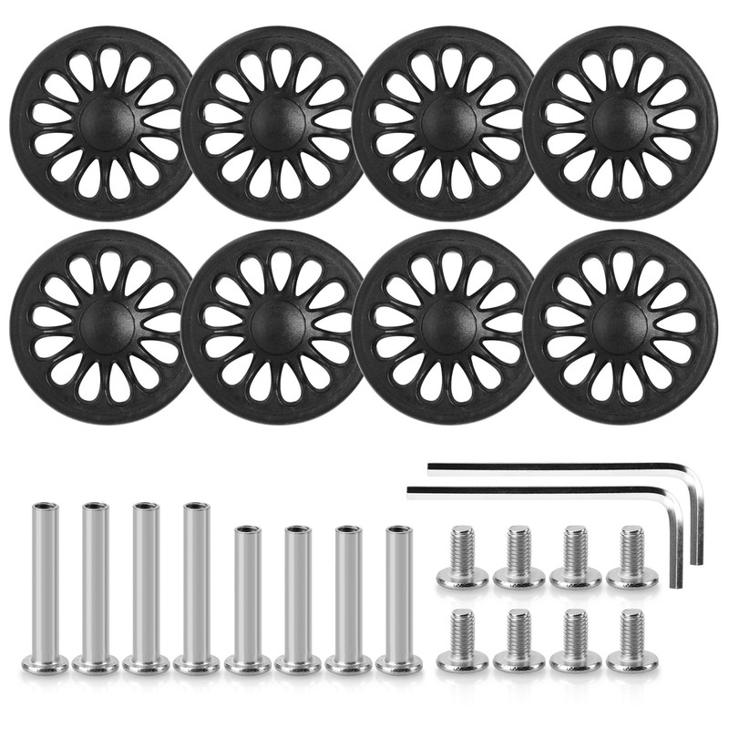 8 Pcs Replacement Luggage Rubber Wheels 2 inch, 50mm Suitcase Spinner Wheel R…