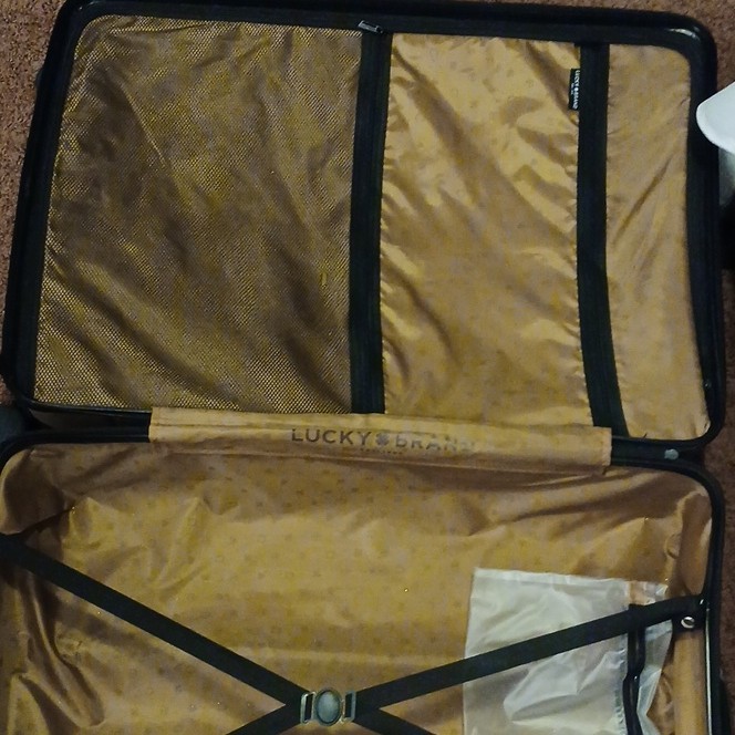 Lucky Brand Polycarbonate Hard Shell Upright Rolling Suitcase 29"+ Gold gallery