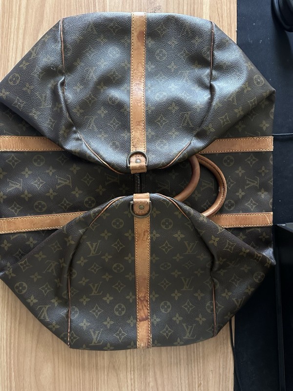 Authentic Louis Vuitton Monogram Duffle Boston Bag Keepall 55 Bandoulier #35439