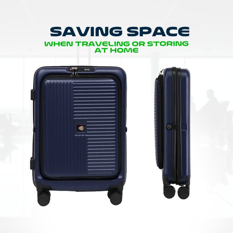 20-Inch Lightweight Collapsible Expandable Carry-On Suitcase, Airline Approved gallery