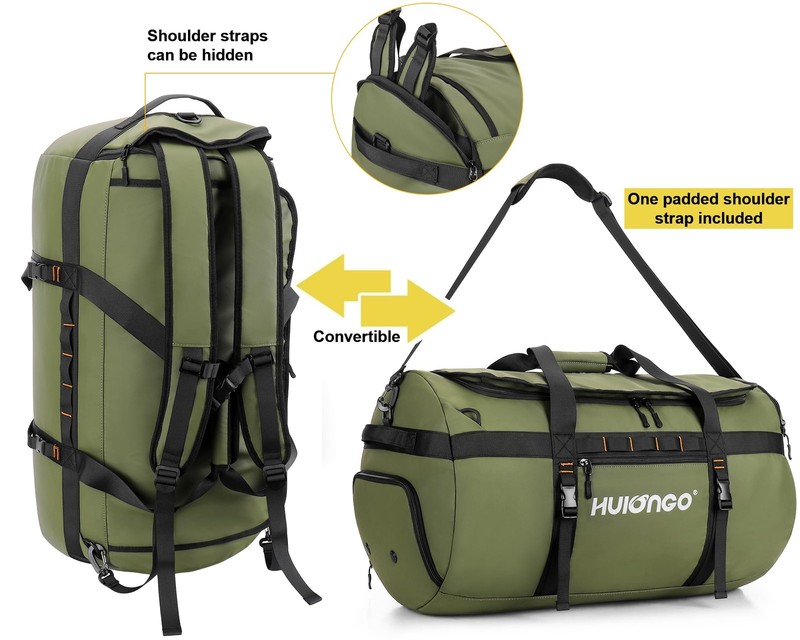 Waterproof Duffle Bag Backpack for Men, Heavy Duty Travel Gear 40L/60L/90L gallery