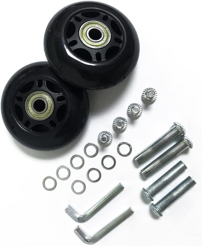 2Pcs Luggage Suitcase Replacement Wheels, 50/64/70/75/84/90Mm Rubber Inline Roll gallery