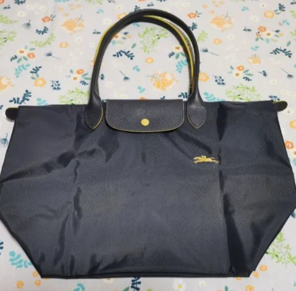 Longchamp tote bag, size L Nylon dark gray New From Japan