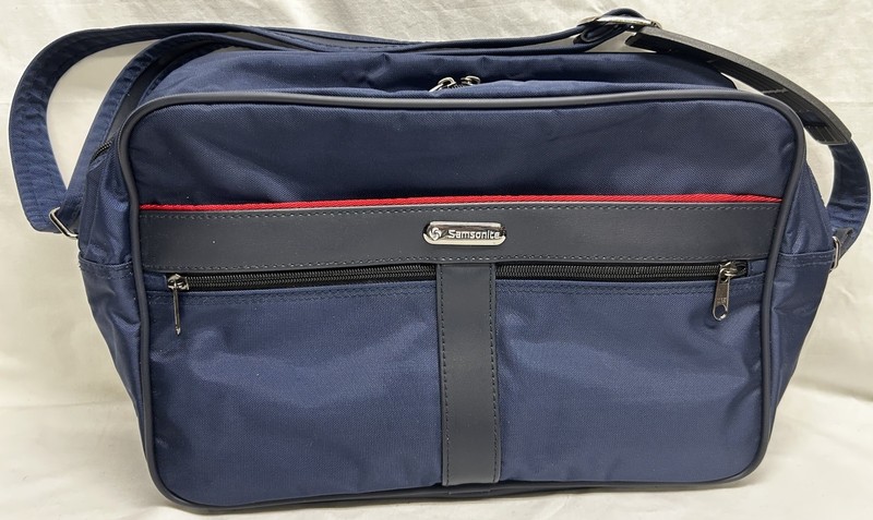 Samsonite CarryPak 12 Blue Zip Close Adjustable Strap Travel Bag