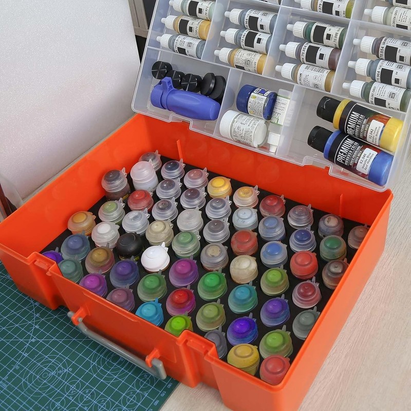 1set Model Paint Organizer with 60 Holes Diameter 32.5mm Pigment Bottle Stora... gallery