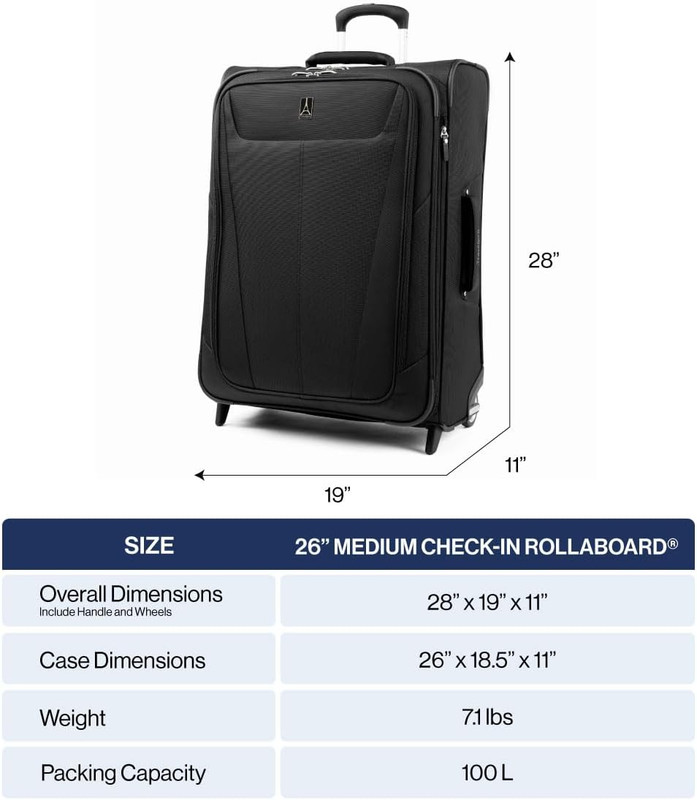 Maxlite 5 Softside Expandable Upright 2 Wheel Checked Medium Luggage, Lightweigh gallery