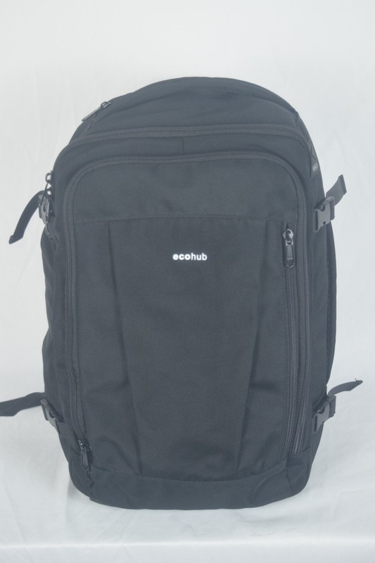 ECOHUB Travel Backpack Small Underseat Black Spirit Airlines Carry-On Approved