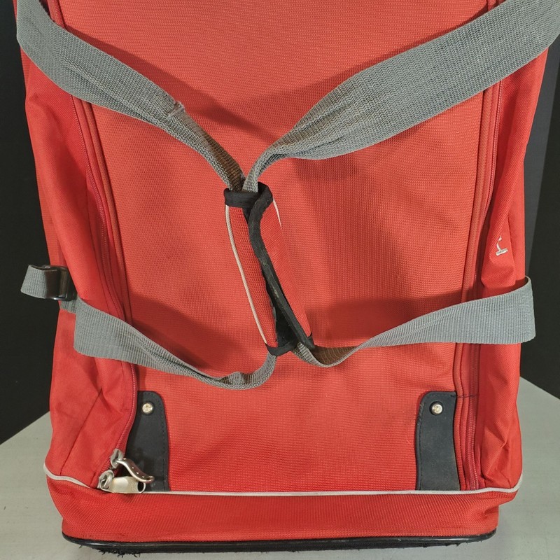 High Sierra RED Rolling Duffel Backpack Wheeled Carry On Travel Luggage Bag READ gallery