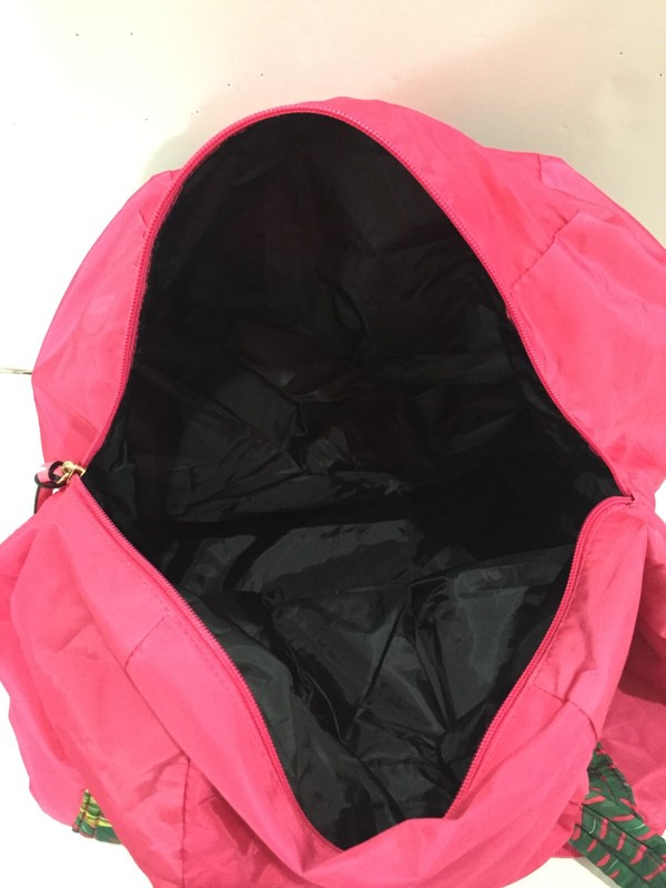 Victoria's Secret Overnight Weekender Tote Bag Packable Folding Pink Tropical gallery