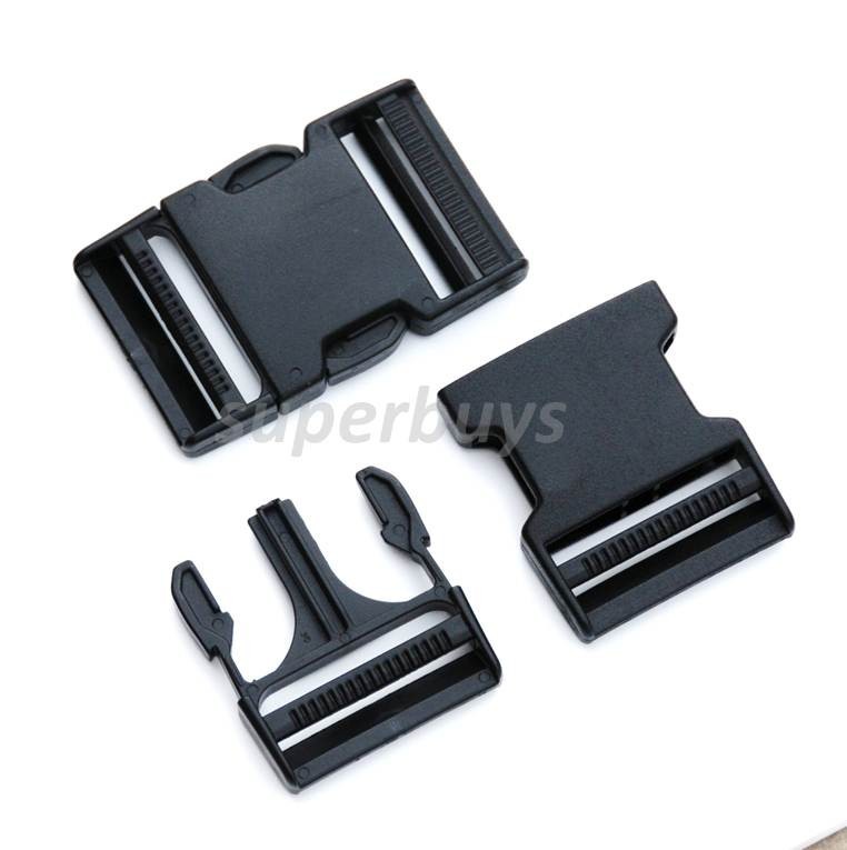 50mm Dual Adjustable Side Quick Release Buckle Clip Cord Strap Webbing Bag DA gallery