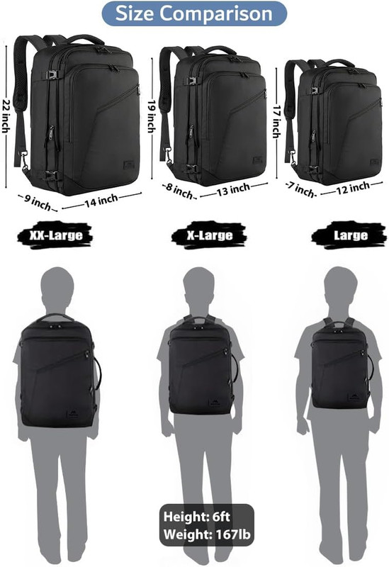 MATEIN Carry on Backpack, Extra Large Travel Backpack Expandable Airplane Approv gallery