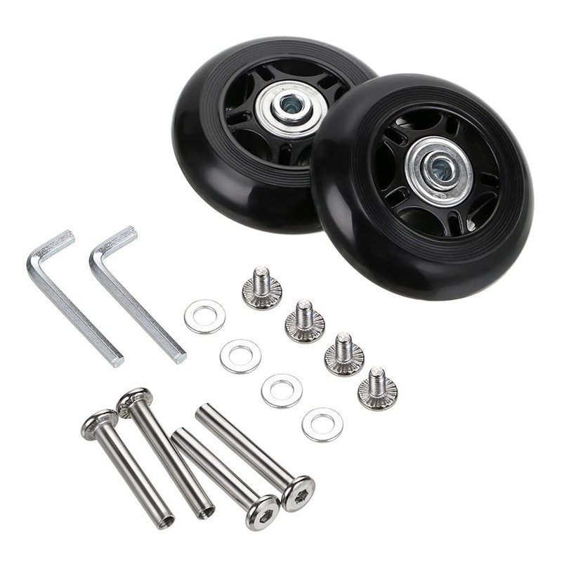 70mm Luggage Suitcase Replacement Wheels Set Rubber Swivel Caster Wheels
