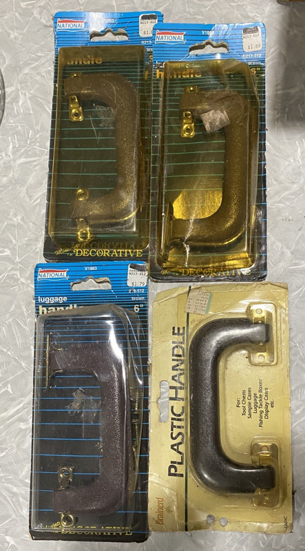 NEW LOT OF 4 LUGGAGE HANDLES BROWN PLASTIC 6” N008