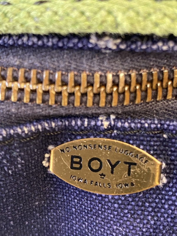 Boyt Canvas/Leather - Small Hand / Tool Bag 16”X10”X5” - Blue / Green / White gallery