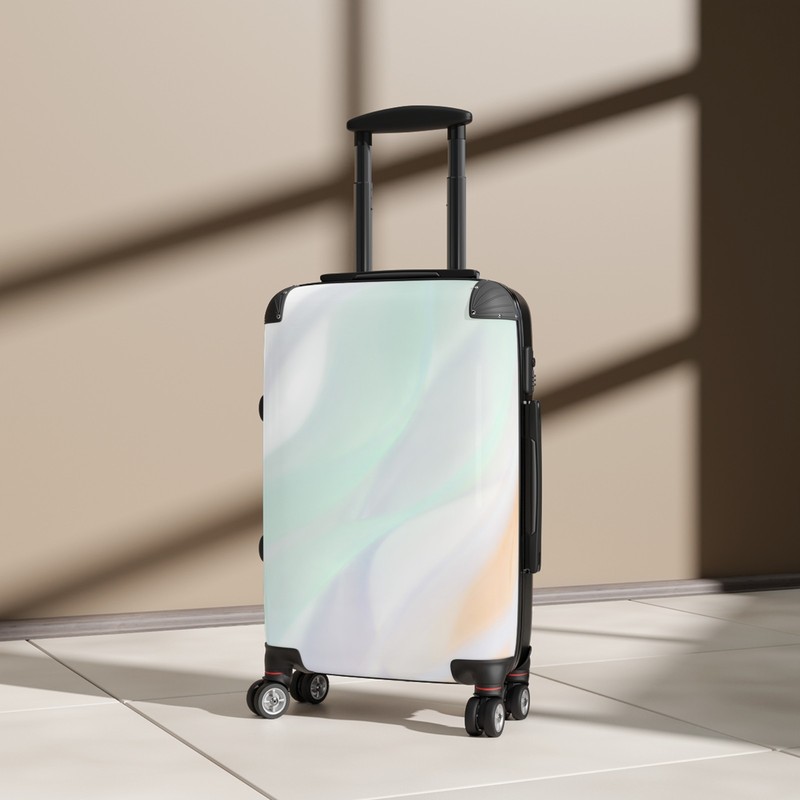 Suitcases/Abstract Swirl / Colorful Red, Blue & Gold Travel Luggage