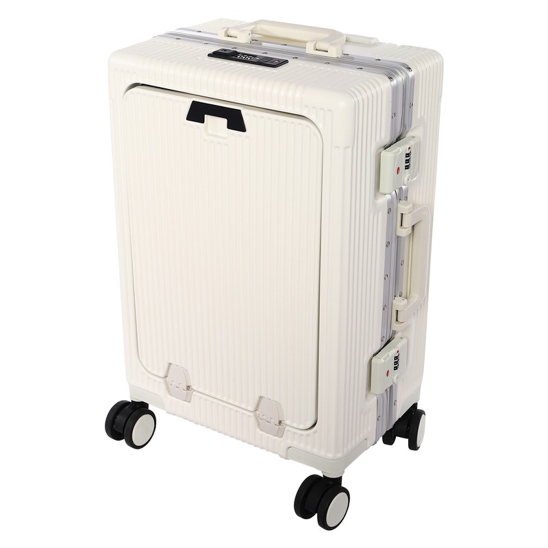 20" Front Opening Suitcase Boarding Cabin Suitcase Trolley Board Case Hard Shell gallery