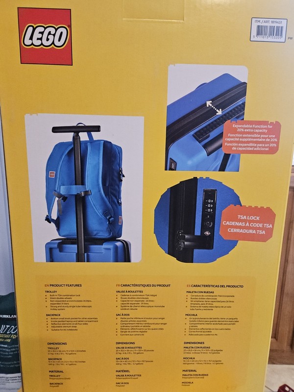 LEGO Travel Luggage Carry-On & Backpack Set Signature Brick: Blue OR Red PICK 1 gallery