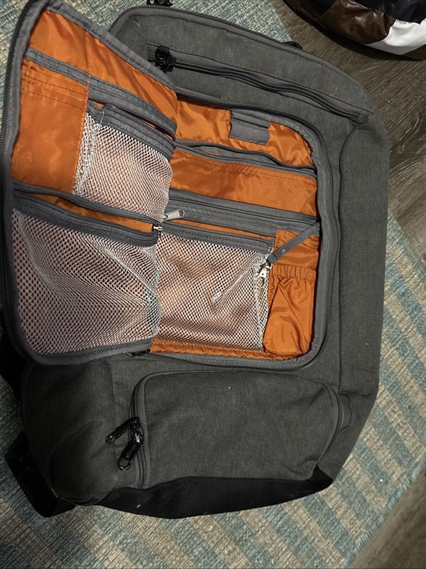 ebags Gray Travel Backpack Adjustable Straps Compartments 20” gallery