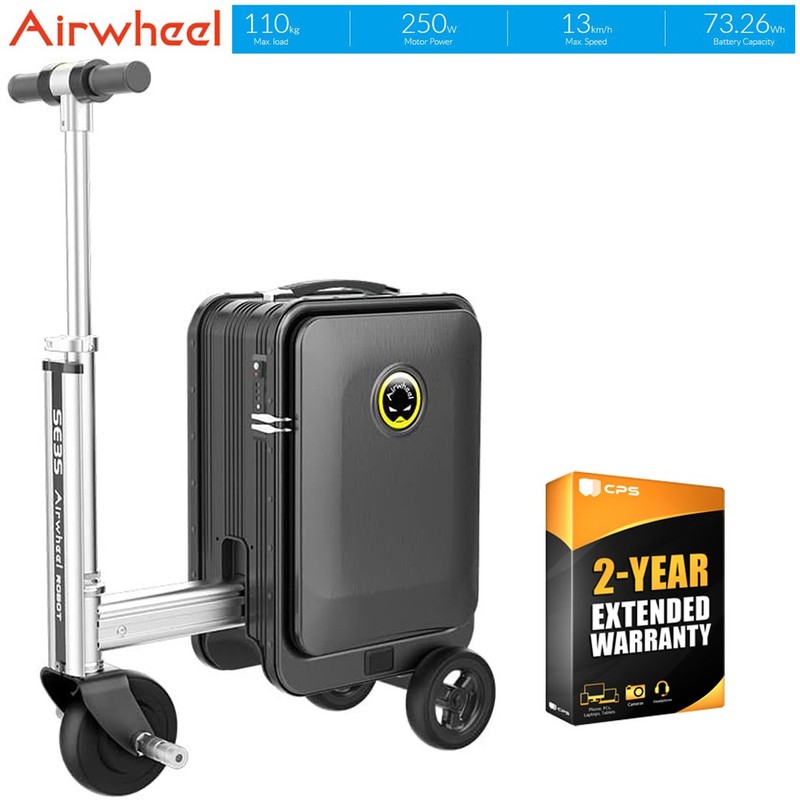 Airwheel SE3S Smart Rideable Suitcase Electric Scooter + 2-YR Protection Bundle