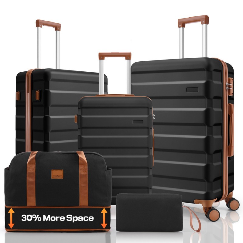3-5 Piece Luggage Set Expandable ABS+PC Hardshell Carry on with Spinner & TSA gallery