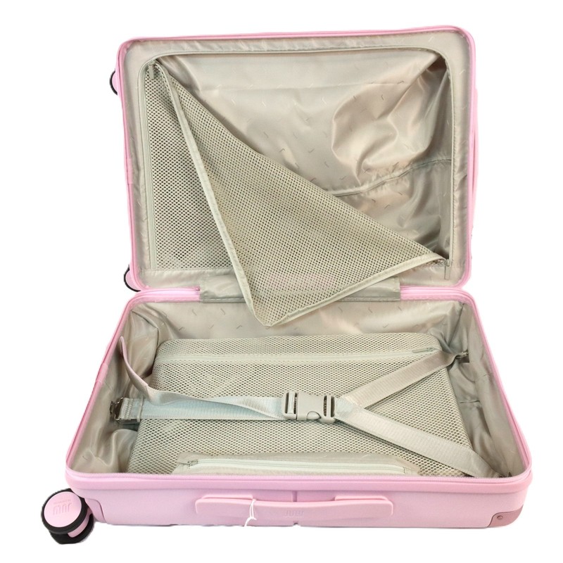 July Carry On Classic Suitcase With Lock & Charging Port In Blush Pink 42L gallery