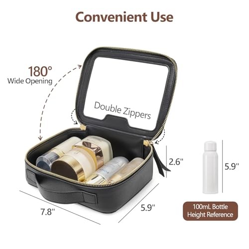 Clear Makeup Bag - TSA Structured Stylist (Medium - Hard Frame) 1 Medium Black gallery
