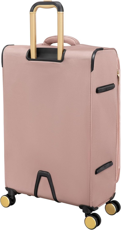 Glimmering 28" Softside Checked 8 Wheel Expandable Spinner, Mink Gold gallery