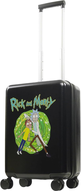 Rick and Morty 22.5 Inch Carry on Luggage, Hardshell Rolling Suitcase with Spinn