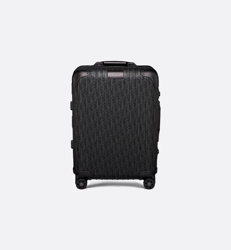 DIOR AND RIMOWA Carry-On Luggage – Black Dior Oblique Aluminum 21″ – Limited Ed.