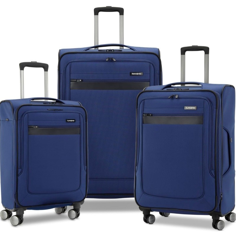 Samsonite Ascella 3.0 Softside Luggage 3-Piece Set (20/24/28) New Sapphire Blue