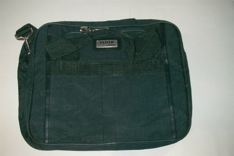 LLOYD INTERNATIONAL SMALL GREEN CANVAS CARRY ON 13 IN X 11 IN X 6 IN