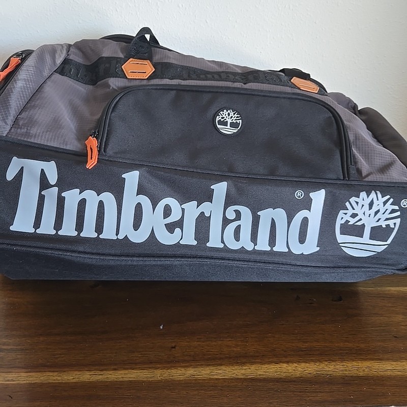 Timberland Highgate Spring Collection 22" Duffle Travel Bag Gray Orange Black gallery