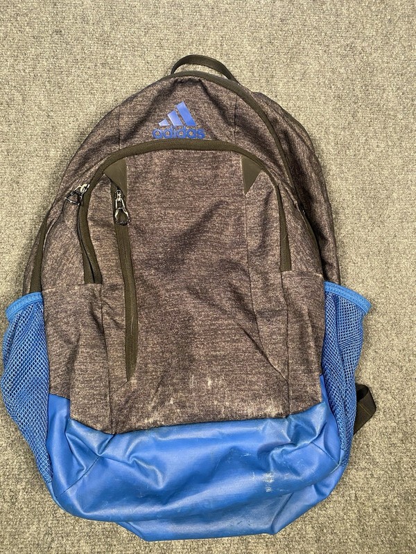 Adidas LoadSpring Backpack Black/blue Laptop School Travel Bag Multi Pocket