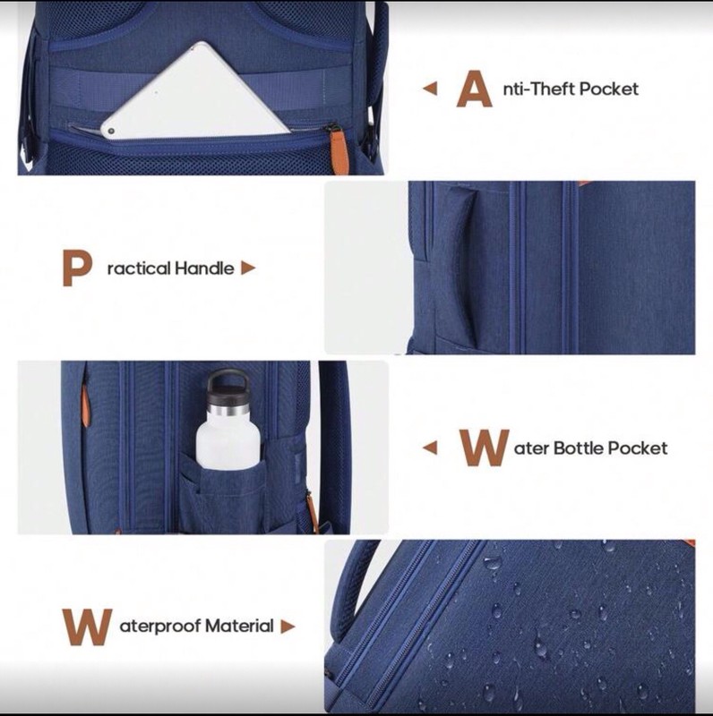 17-Inch Travel Laptop Backpack with Packing Cubes gallery