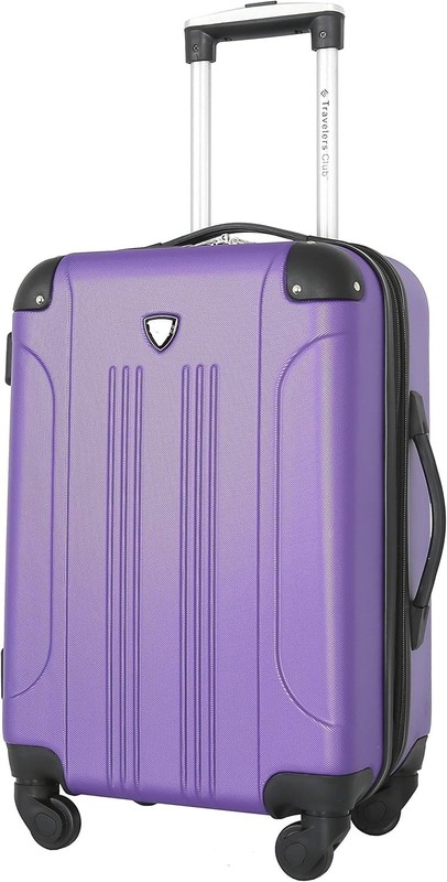 Chicago Hardside Expandable Spinner Luggage, Purple, 22" Carry-On gallery