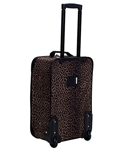 Rockland Vara Softside 3-Piece Upright Luggage Set, One Size, LEOPARD gallery