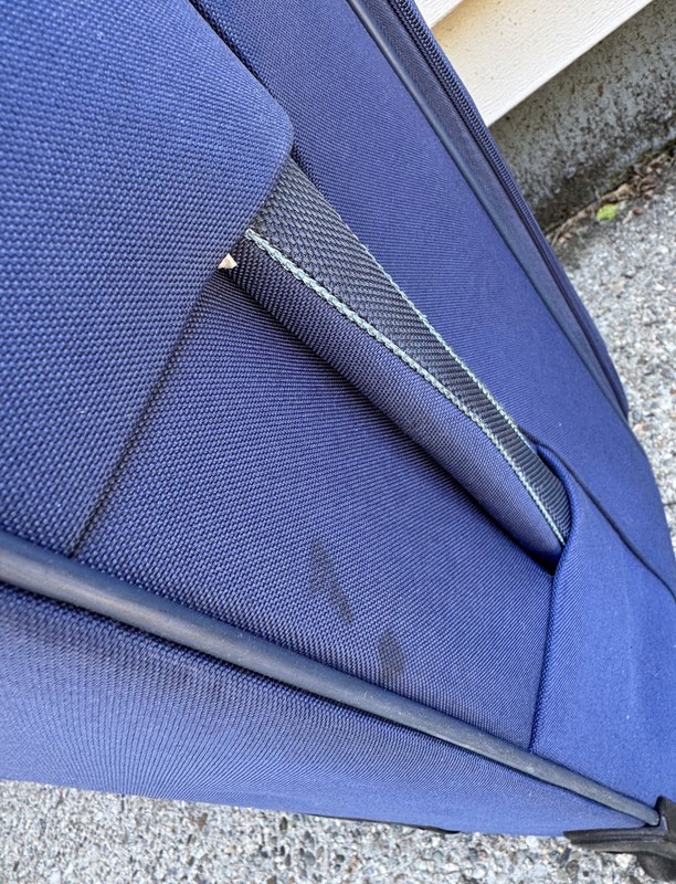 🍀 Roncato Blue Soft Case Wheeled Upright Luggage Suitcase Travel Bag with Lock gallery
