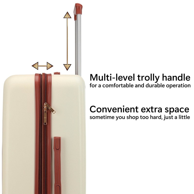 BADGLEY MISCHKA Mia 3 Piece Polycarbonate-ABS Expandable Retro Luggage Set gallery