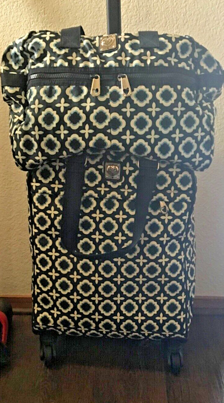 BRIGHTON WEEKENDER LUGGAGE SET. WHEELED SUITCASE. DUFFEL BAG. BLUE. NWOT.