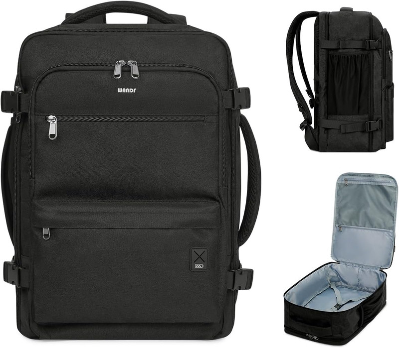 WANDF Travel Backpack for Spirit Airlines Personal Item Bag 18X14X8 with Wet Poc