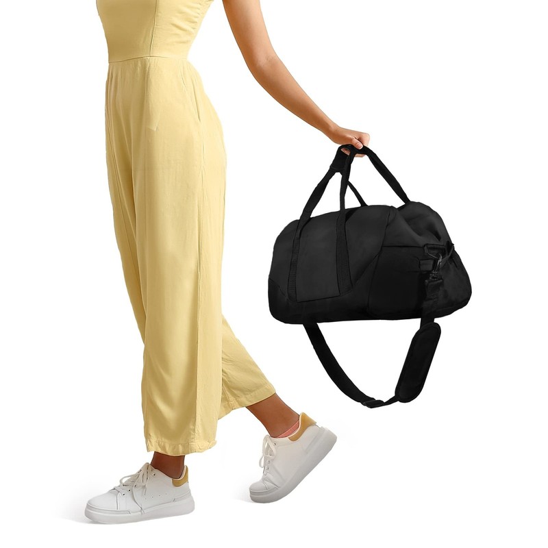 21" Large Duffle Bag with Adjustable Strap Black gallery