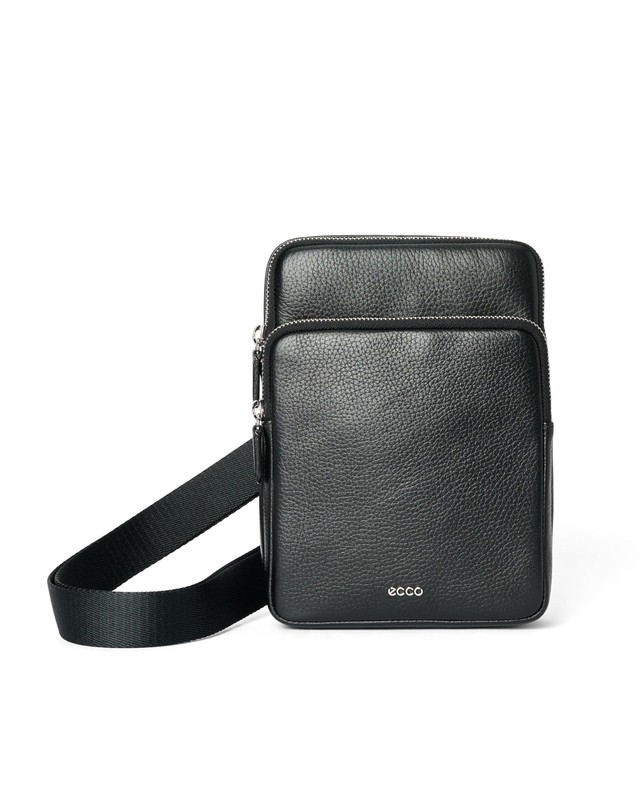 ECCO Unisex North South Pouch Crossbody Bag Small Black