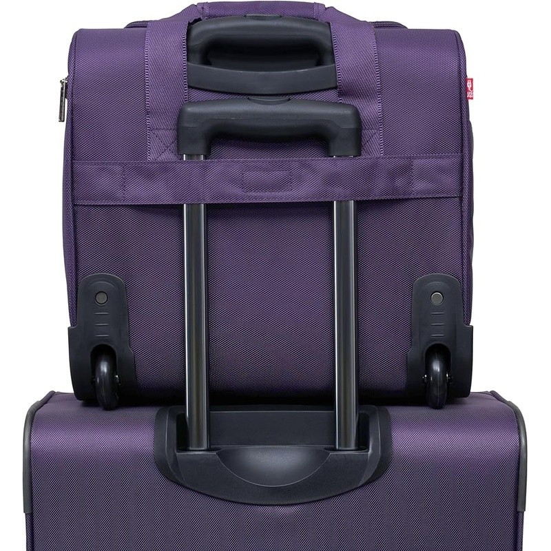 Durable 1680D Polyester Rolling Travel Bag W/ Accessory Pockets & USB Port gallery