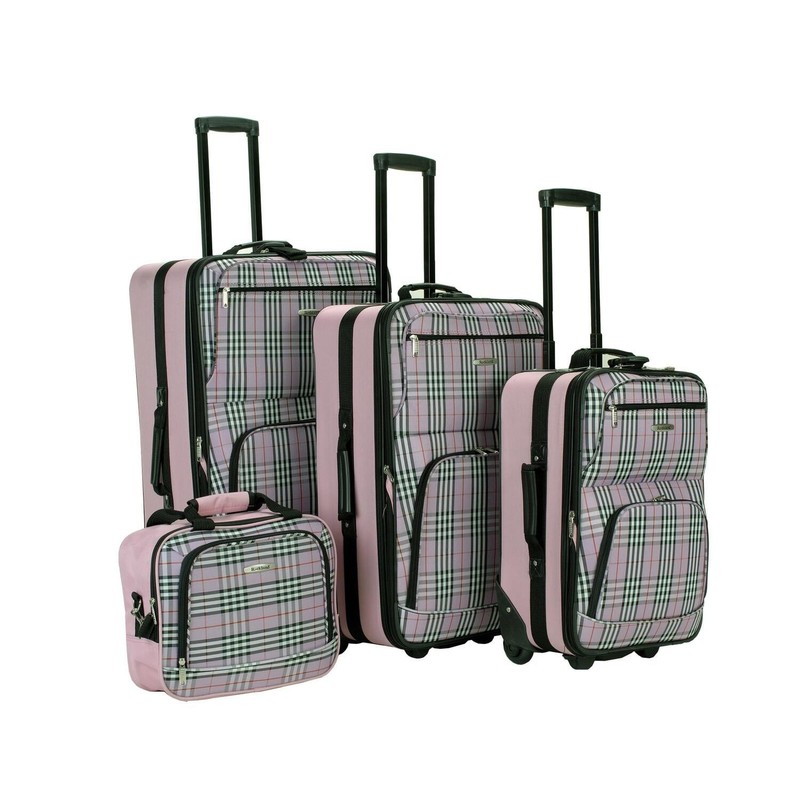 Luggage Fashion Collection 4 Piece Softside Expandable Luggage Set